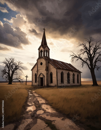 Deserted Church in the Wilderness