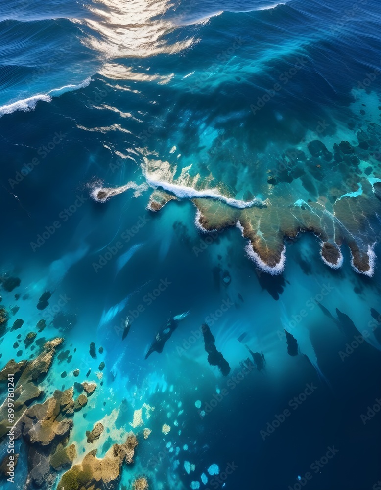 Fototapeta premium Beautiful sea beach wallpaper