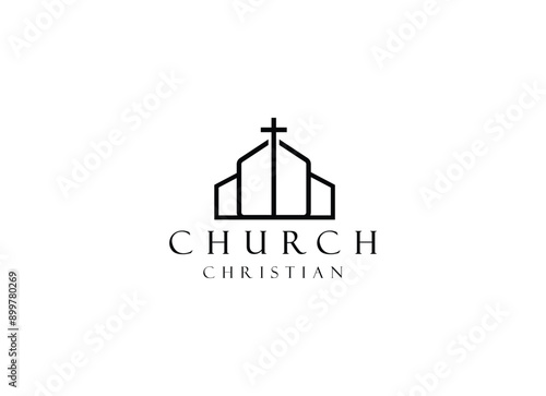 Church religious christian logo design. Church Logo Design