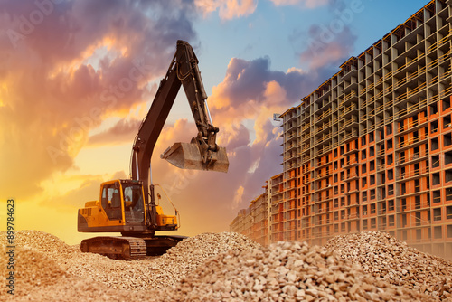 Construction works. Excavat...