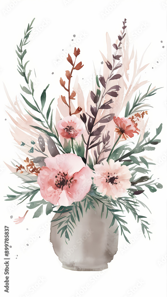 blush pink rose floral bouquet isolated on white background blush pink rose floral bouquet isolated on white background