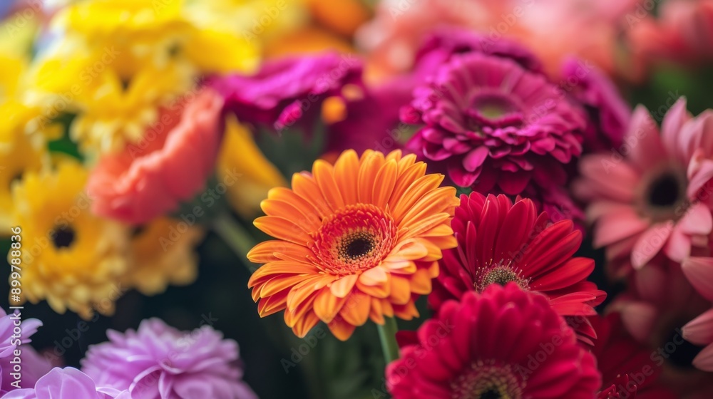 Bouquet of fresh, colorful flowers, arranged elegantly Bouquet of fresh, colorful flowers, arranged elegantly