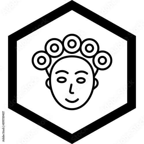 Hair Curler Icon Design