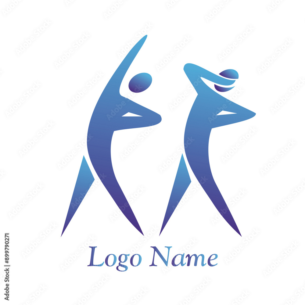 Fitness Gymnastic Logo , Gymnastics center logo design Fitness Gymnastic Logo , Gymnastics center logo design