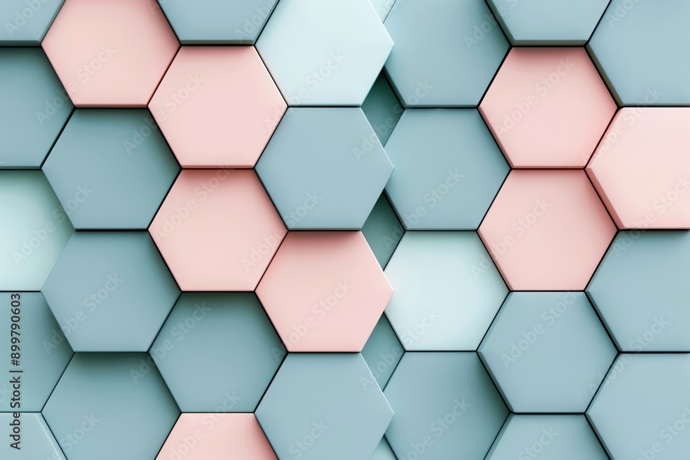 Stylish hexagonal pattern featuring soft pastel colors, ideal for backgrounds, textures, or modern design projects. Stylish hexagonal pattern featuring soft pastel colors, ideal for backgrounds, textures, or modern design projects.