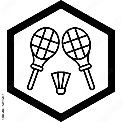 Badminton Icon Design