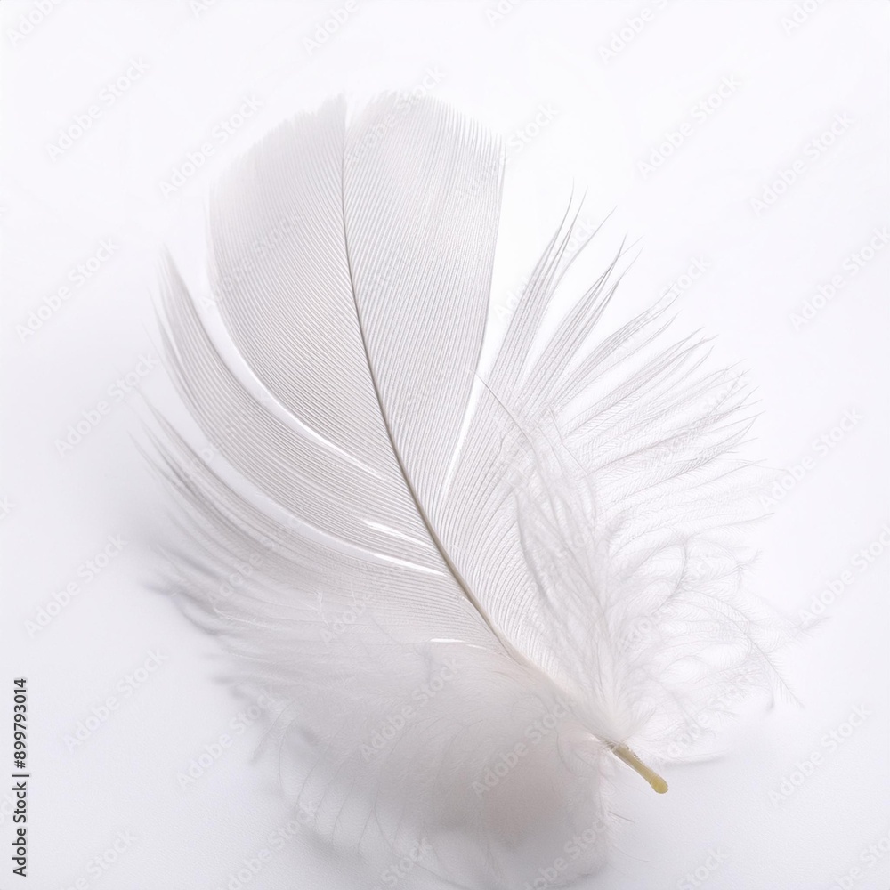 Obraz premium 白色の羽（white feather） 