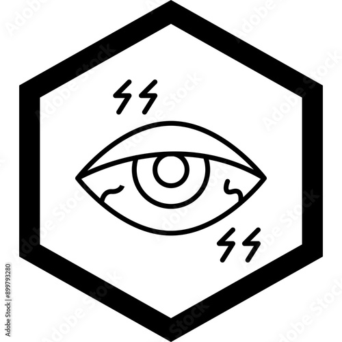 Painful Eye Icon Design