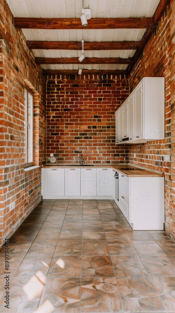 A modern kitchen setup features a white sink cabinet with wooden countertops, styled with simple decor and plants, creating a clean and inviting cooking space A modern kitchen setup features a white sink cabinet with wooden countertops, styled with simple decor and plants, creating a clean and inviting cooking space