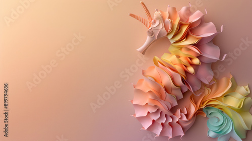 Abstract Paper Seahorse photo