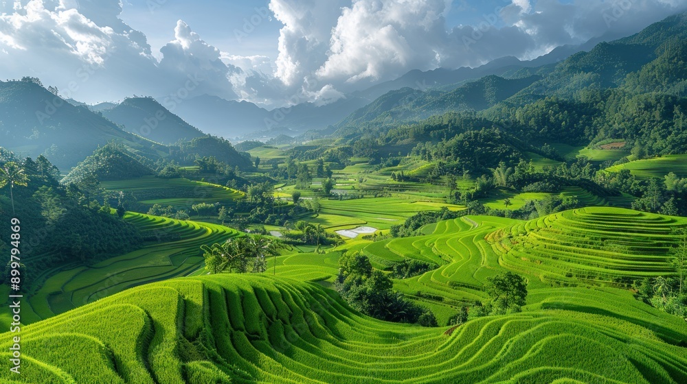 Fototapeta premium Rice Terraces in Vietnam