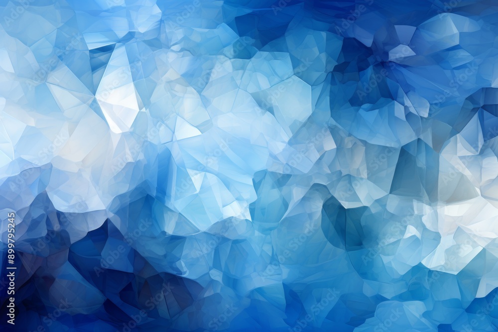 Abstract Blue and White Crystalline Texture Abstract Blue and White Crystalline Texture
