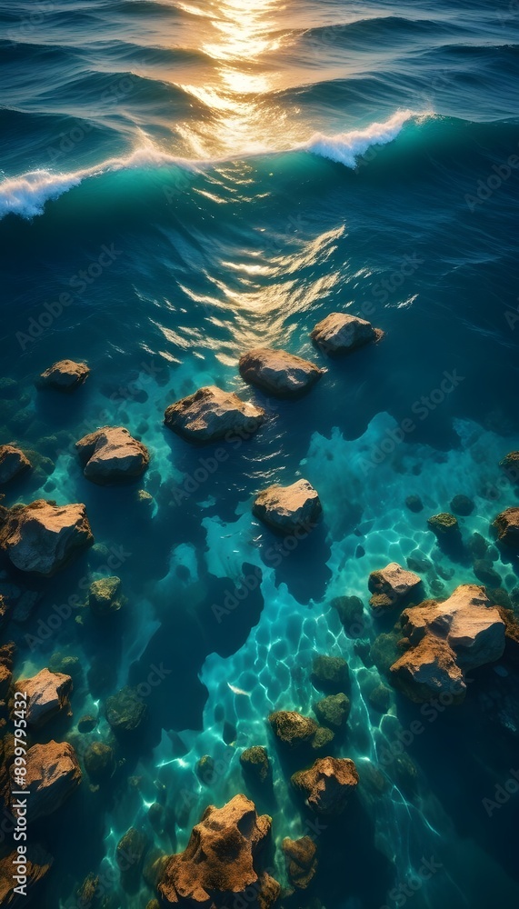 Fototapeta premium Beautiful sea beach wallpaper