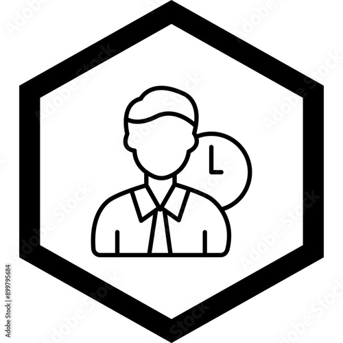 Working Hours Icon Design photo