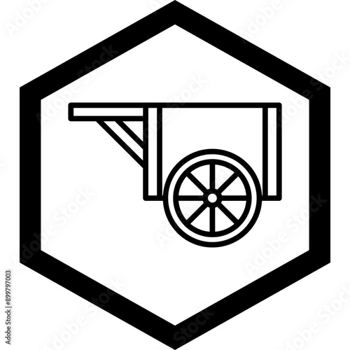 Wood Cart Icon Design