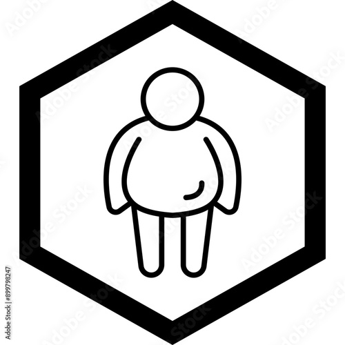 Obesity Vector Icon Design