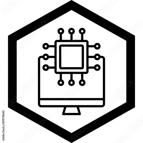 Monoitoring Vector Icon Design