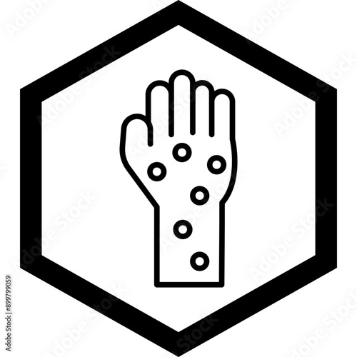 Hand Rash Vector Icon Design