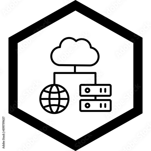 Hosting Vector Icon Design