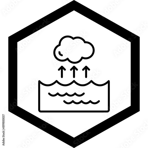 Water Vapor Vector Icon Design