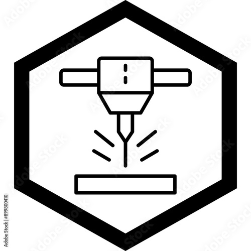 Cnc Machine Icon Design