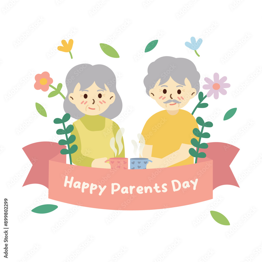 Clipart celebrating parents day with illustrations of grandma and grandpa Clipart celebrating parents day with illustrations of grandma and grandpa