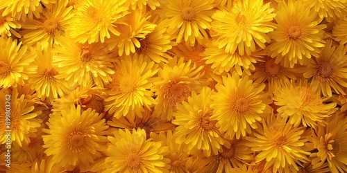 Bright yellow dandelion flower. Ai generation.