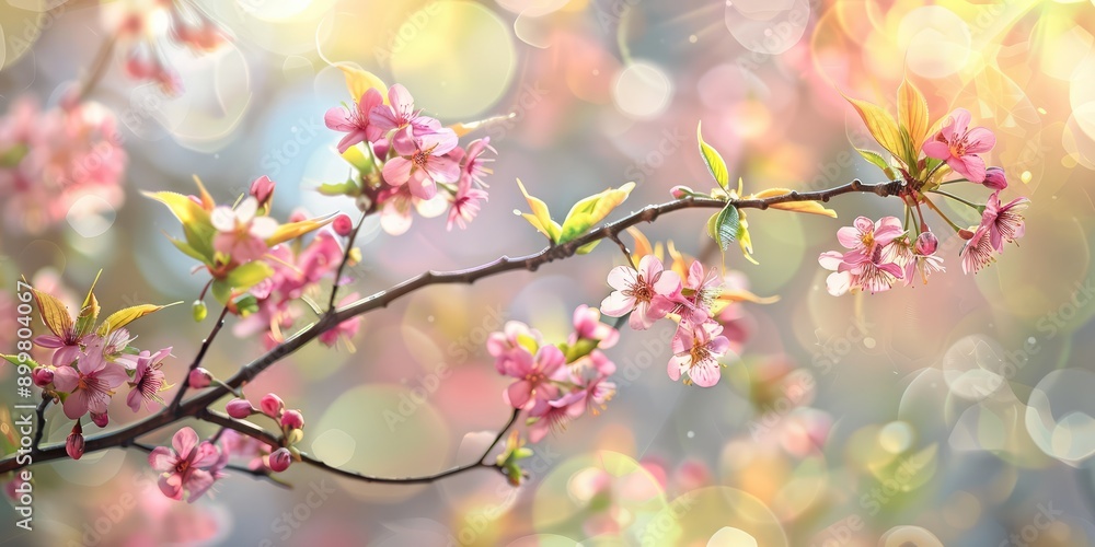 Obraz premium Delicate spring background. Ai generation.
