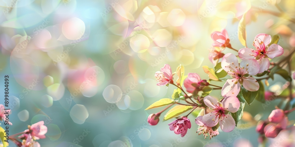 Delicate spring background. Ai generation. Delicate spring background. Ai generation.