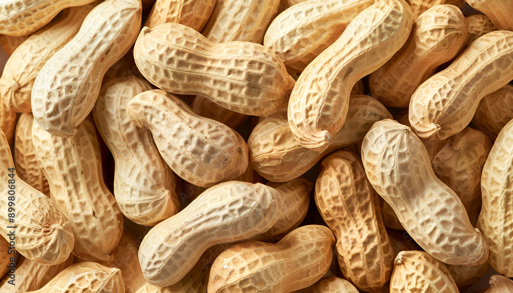 Many fresh unpeeled peanuts as background, closeup Many fresh unpeeled peanuts as background, closeup