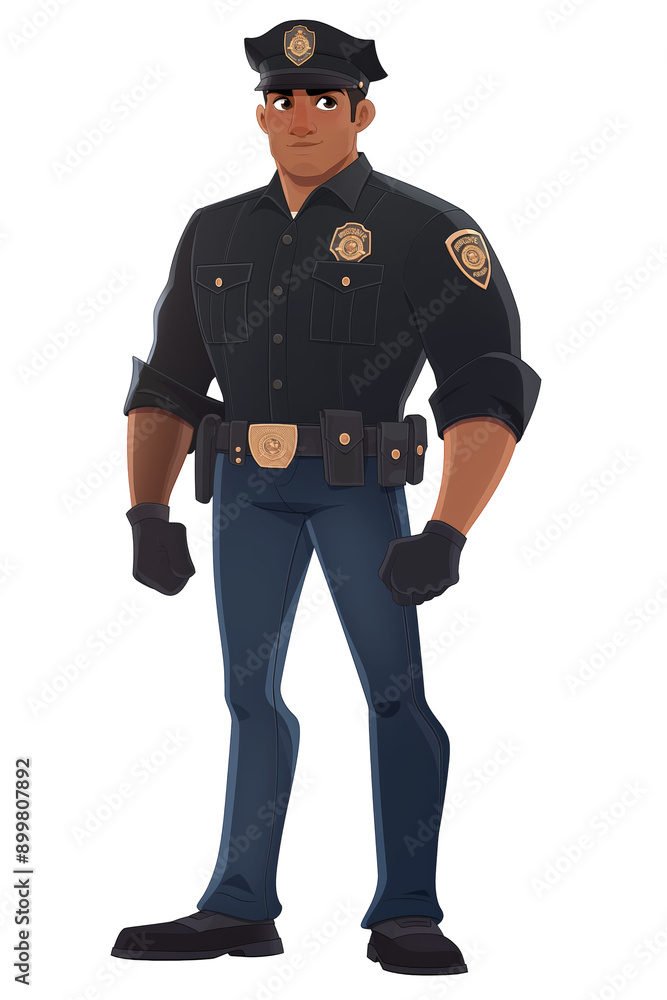 latino male police officer . Clipart PNG image . Transparent background . Cartoon vector style latino male police officer . Clipart PNG image . Transparent background . Cartoon vector style