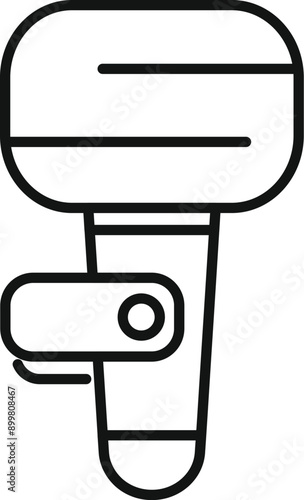 Professional wireless microphone is used for recording an interview