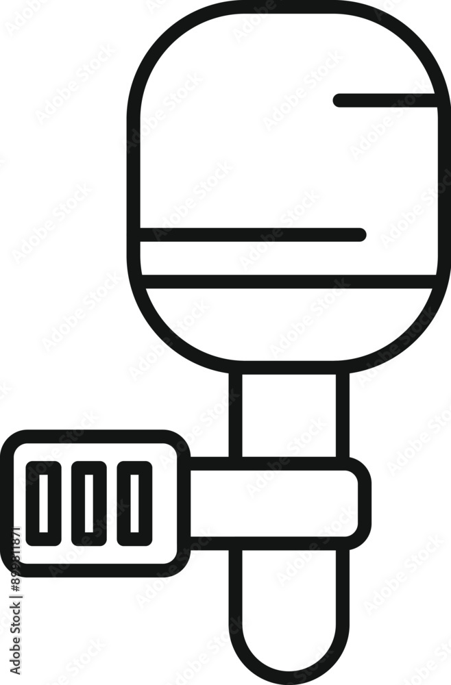 Simple line icon of a water pump, essential device for maintaining water pressure in various applications Simple line icon of a water pump, essential device for maintaining water pressure in various applications
