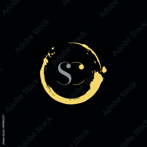 letters sc and cs text logo design vector