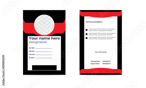 Modern and minimalist id card template | Creative id card design for your company employee.Simple vector office ID card design template. Creative Corporate Business identity 