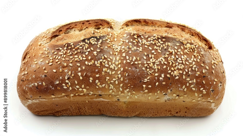 Isolated multigrain bread loaf on white background Isolated multigrain bread loaf on white background