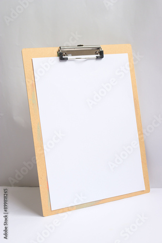 clipboard with paper clip