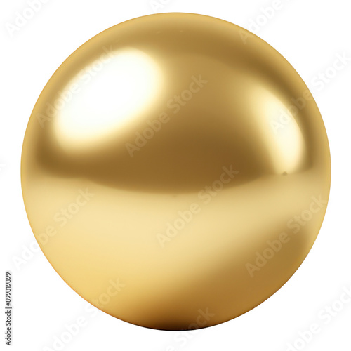 gold ball shine glossy cut out transparent background