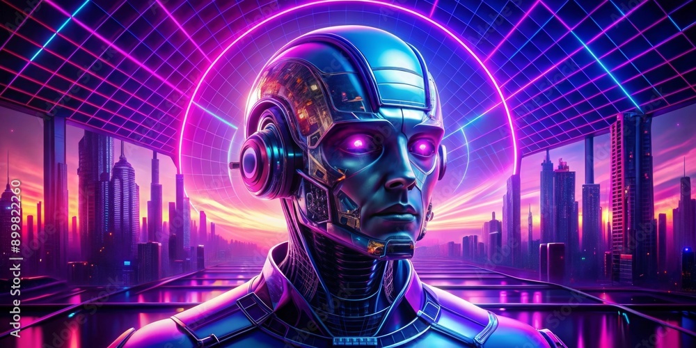 Cyberpunk Robot in a Futuristic City Cyberpunk Robot in a Futuristic City