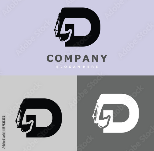 letter d and arm excavator