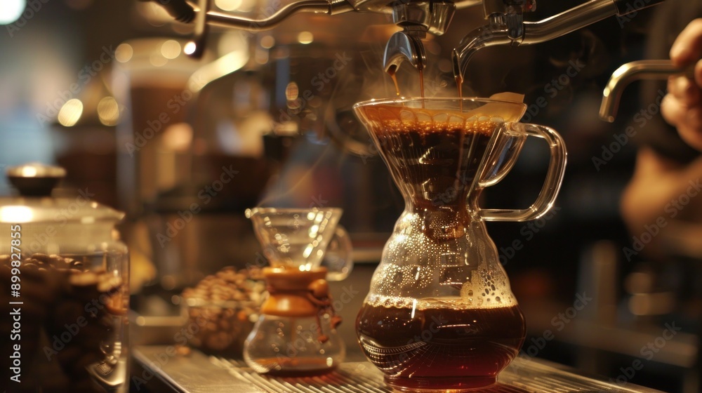 Brewing coffee Ai generated Brewing coffee Ai generated
