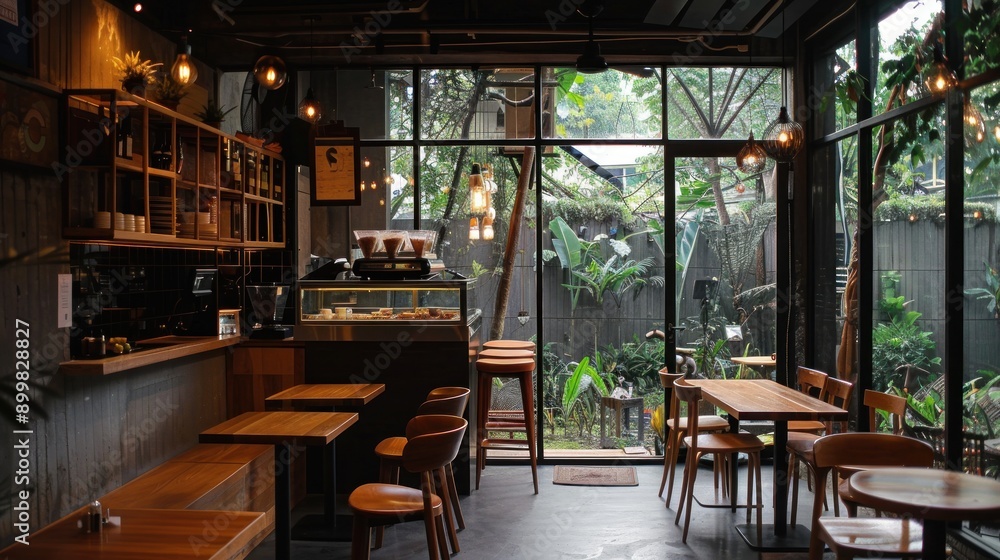 Coffee shop with a comfortable place Ai generated Coffee shop with a comfortable place Ai generated