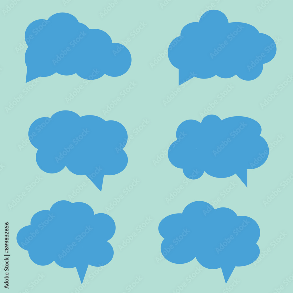 Set of vector speech bubbles for text Set of vector speech bubbles for text