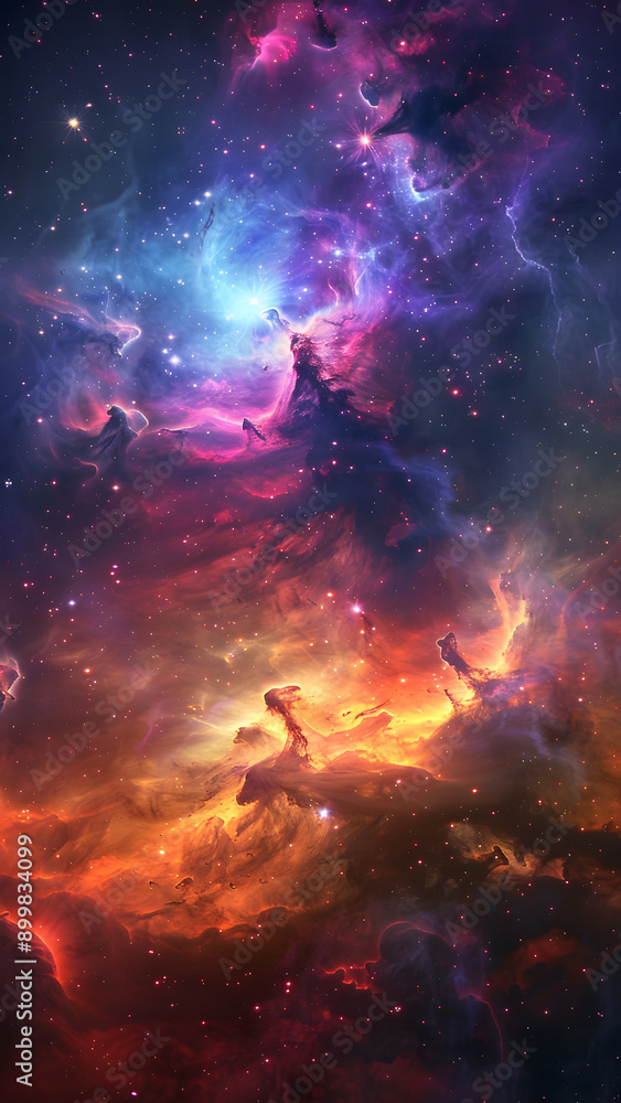 Fototapeta premium realistic high-resolution photo of universe, with detailed background