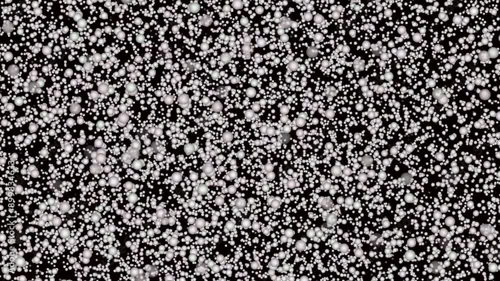 3D animation of flying white balls 3D animation of flying white balls