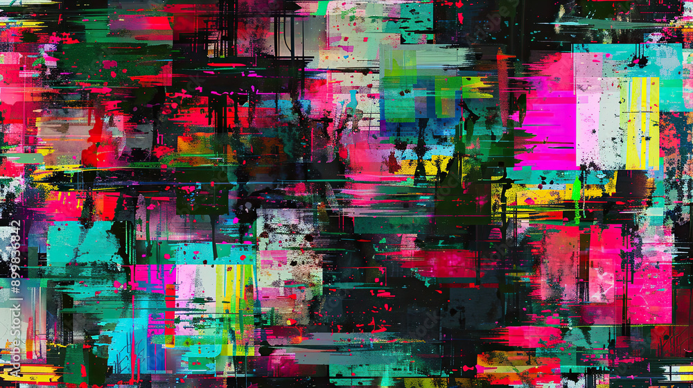 Background with interlaced digital glitch and distortion effect modern ...