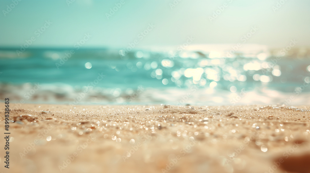 Serene Tropical Beach Escape - Sunny Summer Vacation Background Serene Tropical Beach Escape - Sunny Summer Vacation Background