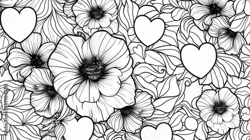 Adult colouring book page