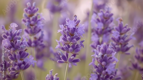 A bunch of purple flowers with a single purple flower in the middle