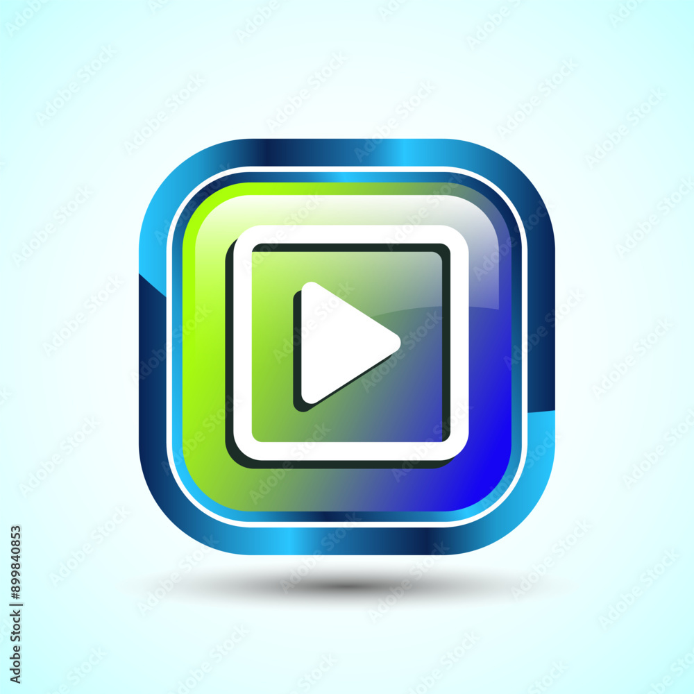 Play Icon Button Design Illustration. Audio or Video Play Media Symbol Play Icon Button Design Illustration. Audio or Video Play Media Symbol